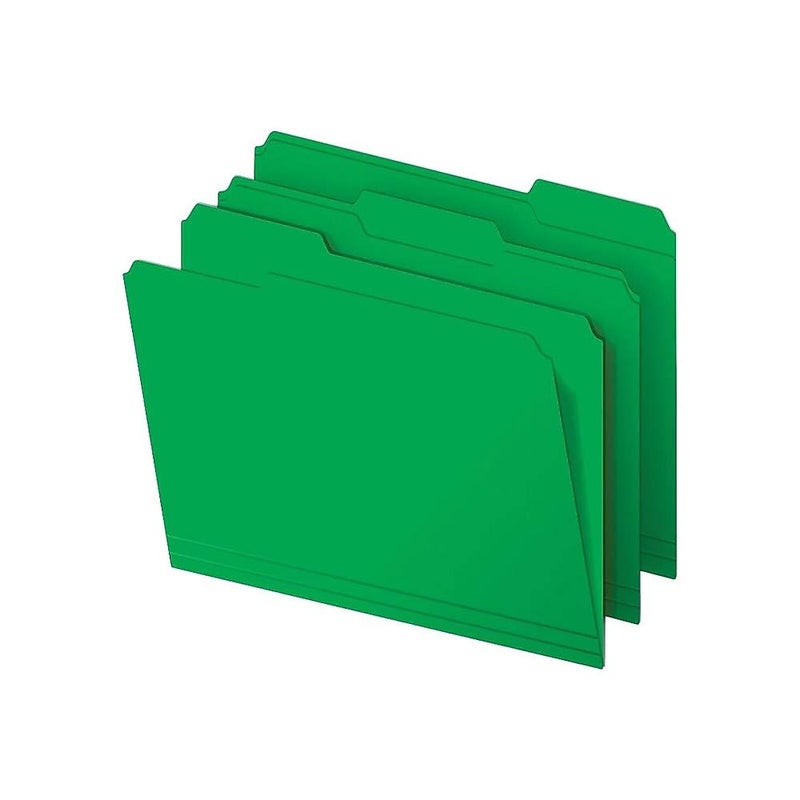 Staples TRU RED File Folders, 1/3-Cut Tab, Assorted Position, Letter Size, Perfect for Home, Office, Classroom, 100-Pack, Assorted Colors - Image 3